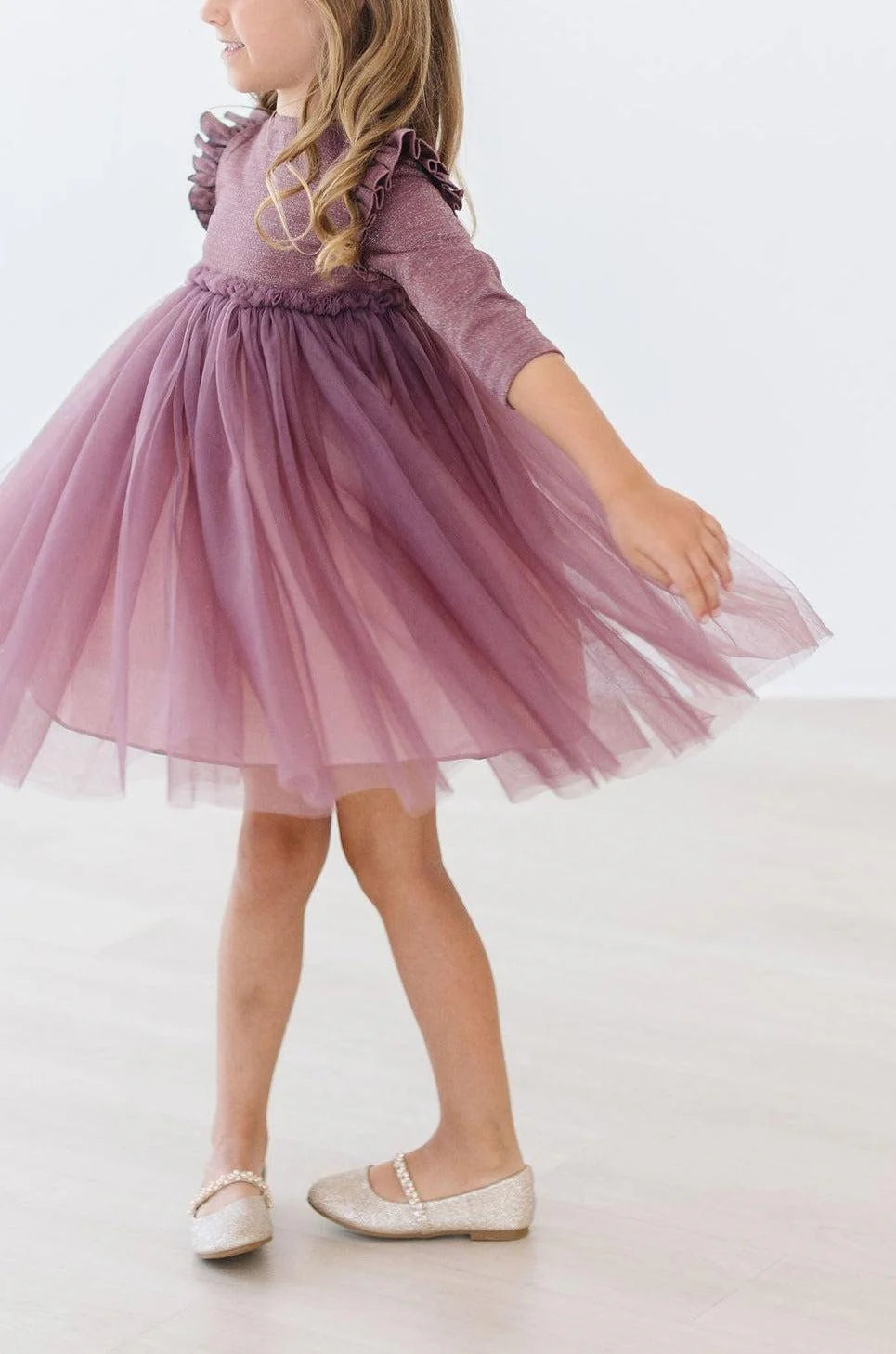 MAUVE SHIMMER TUTU DRESS (4T & 5/6T)
