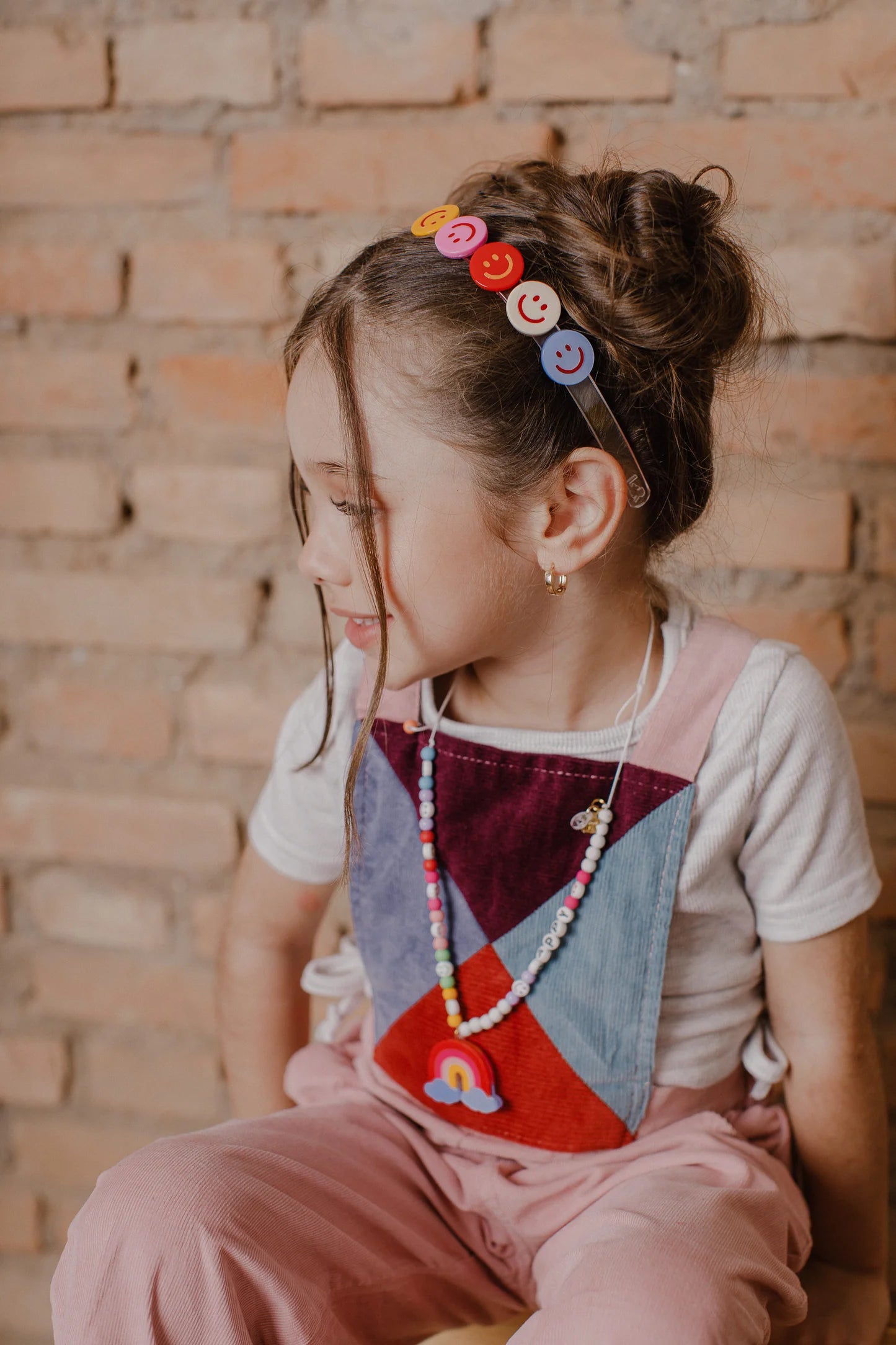 multi Happy Face Colorful Headband