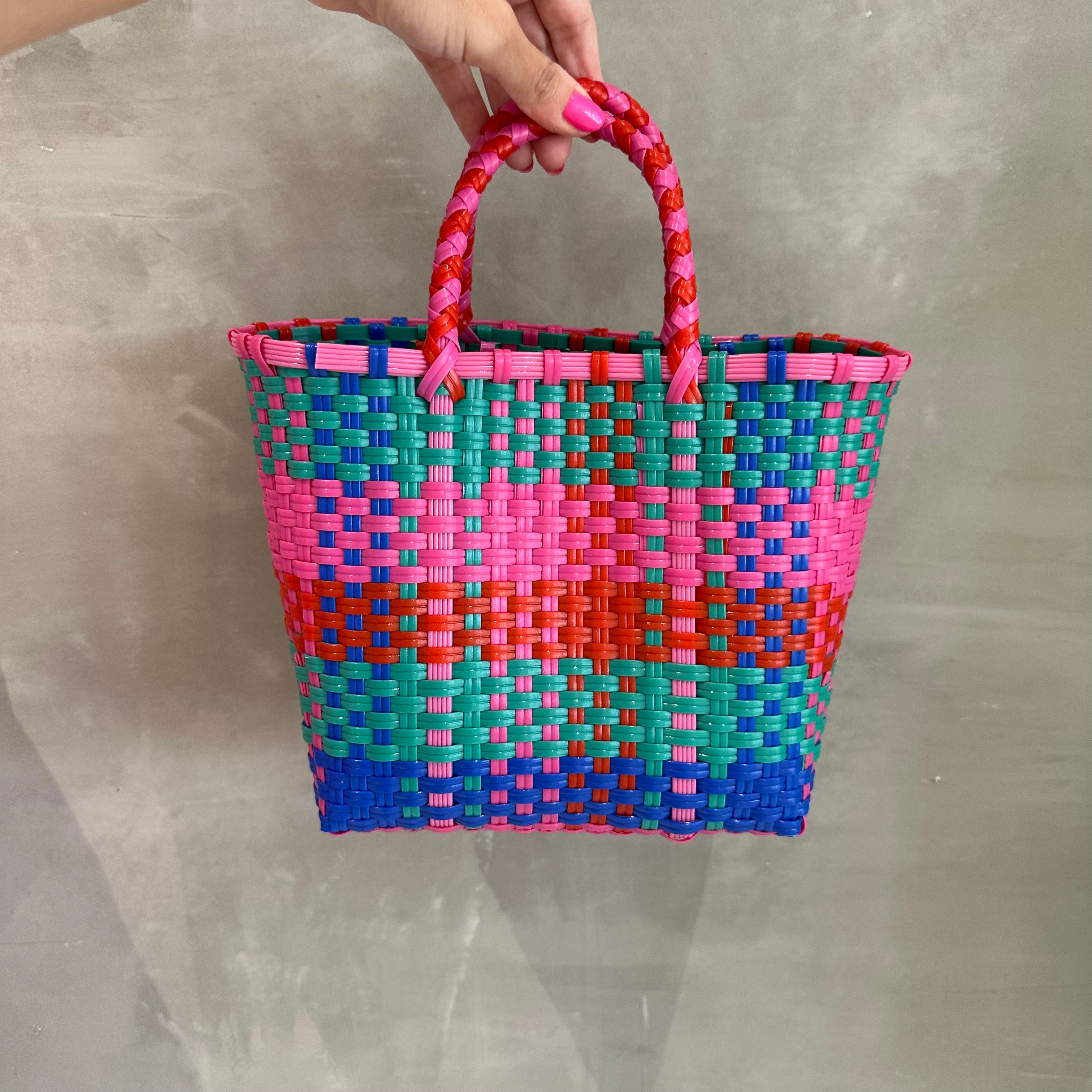 COLORBLOCK RED TOTE BAG