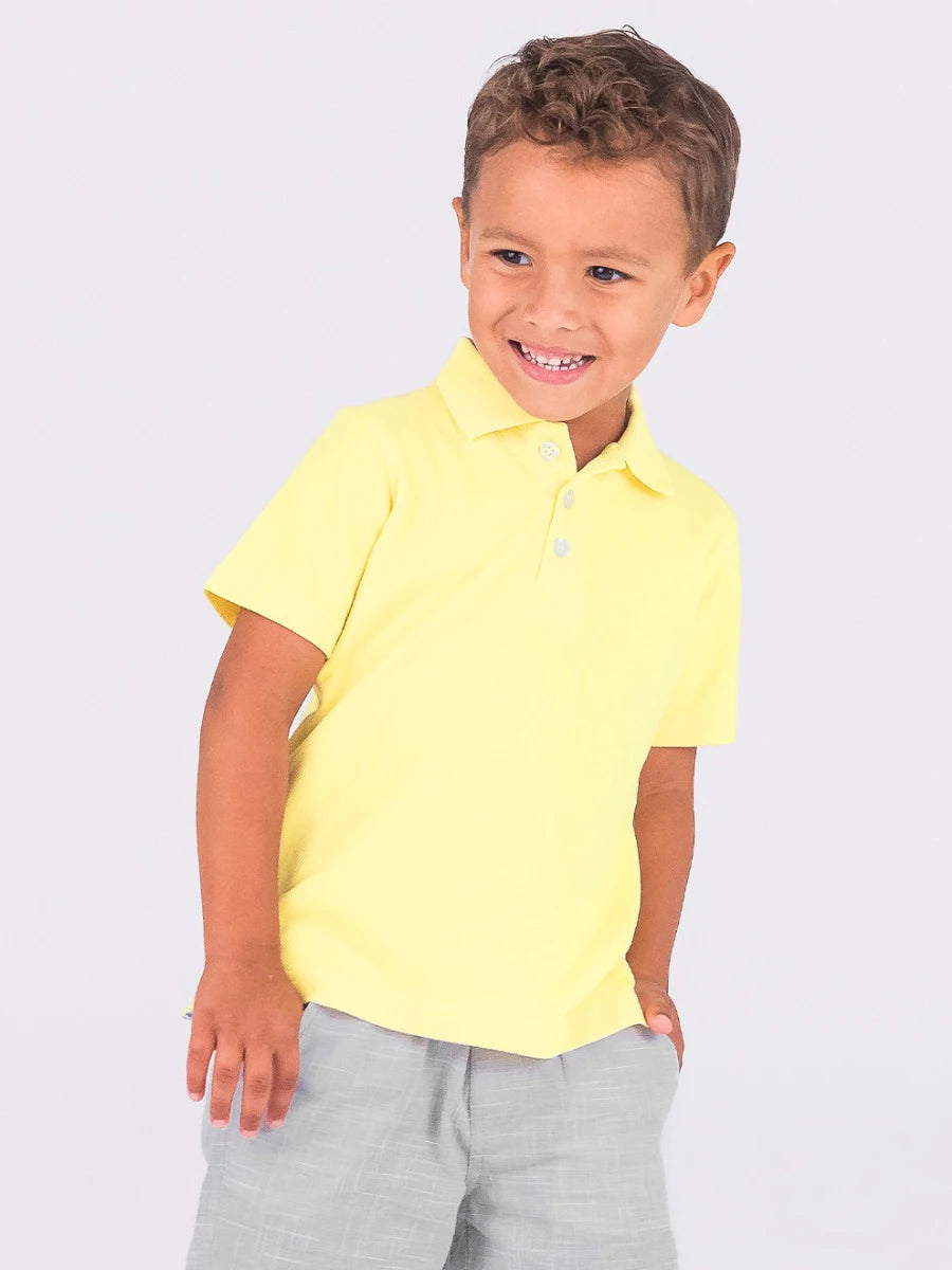 YELLOW PIQUE POLO