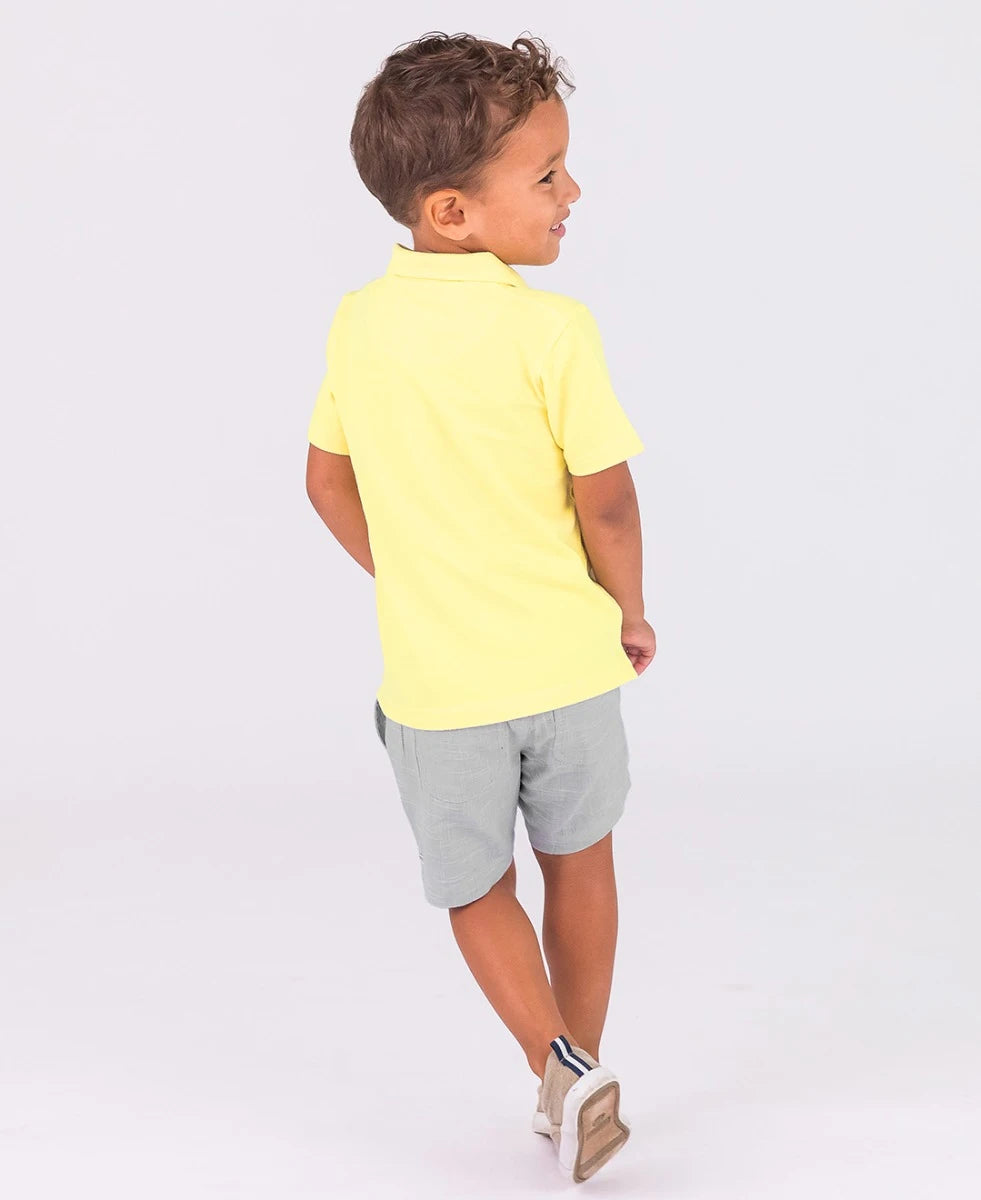 YELLOW PIQUE POLO (2T)
