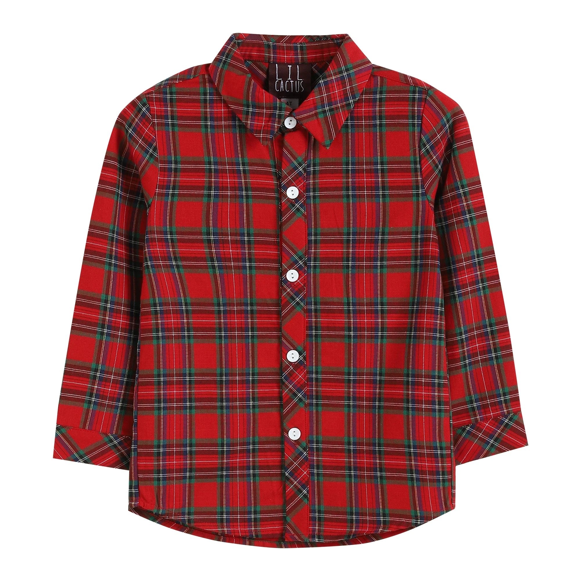 RED PLAID BUTTON DOWN (18-24M)