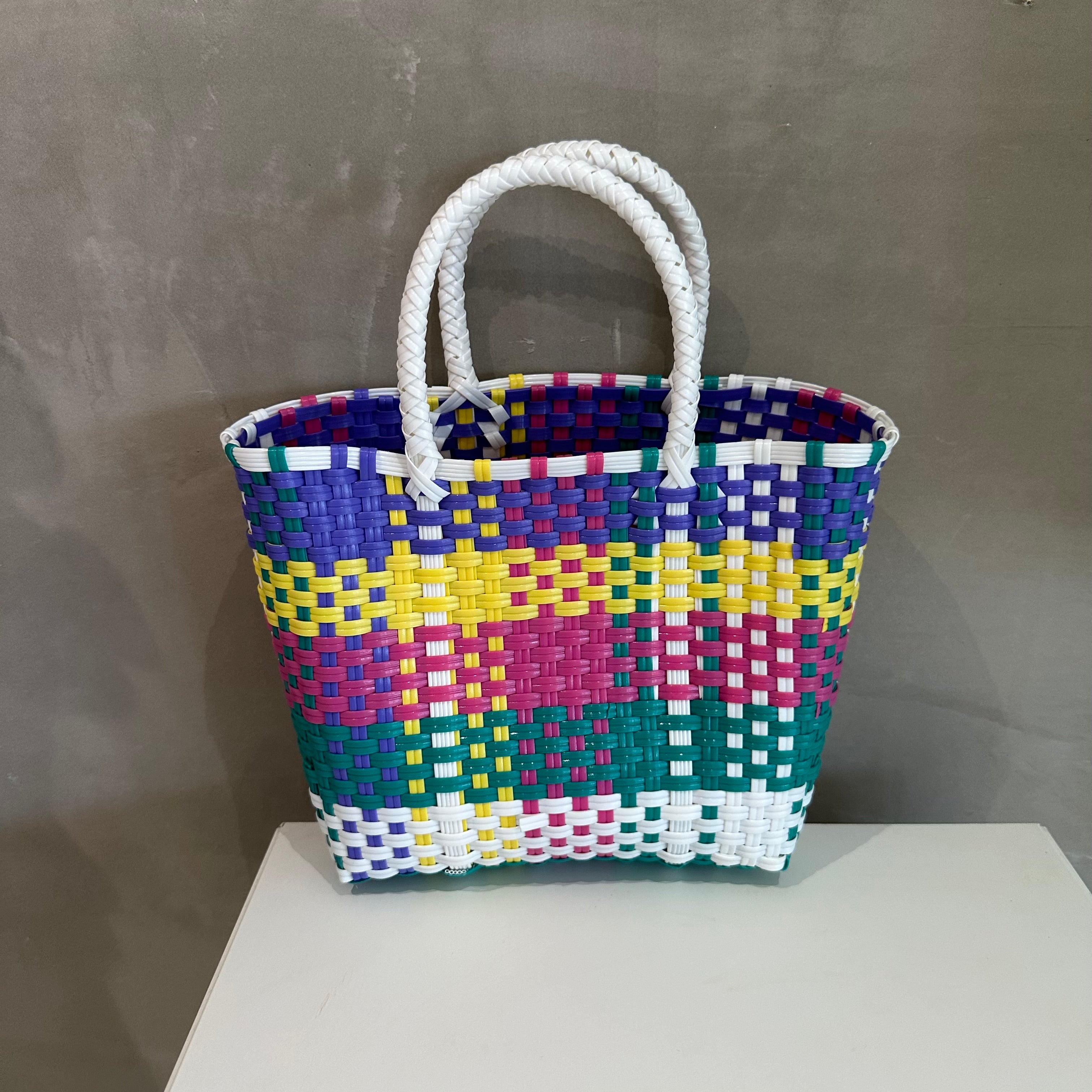COLORBLOCK WHITE TOTE BAG