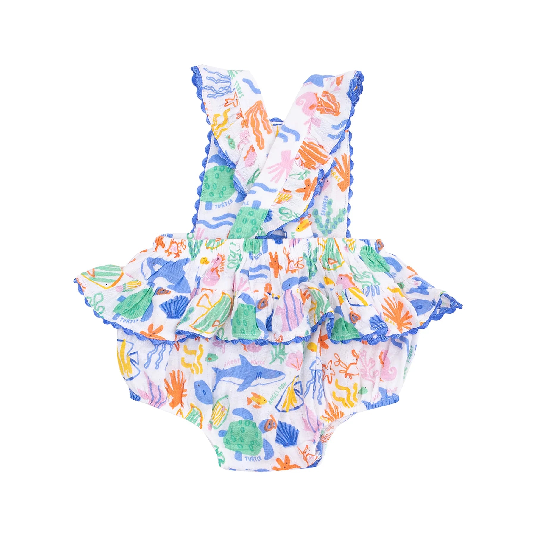 COLORFUL REEF RUFFLE ROMPER