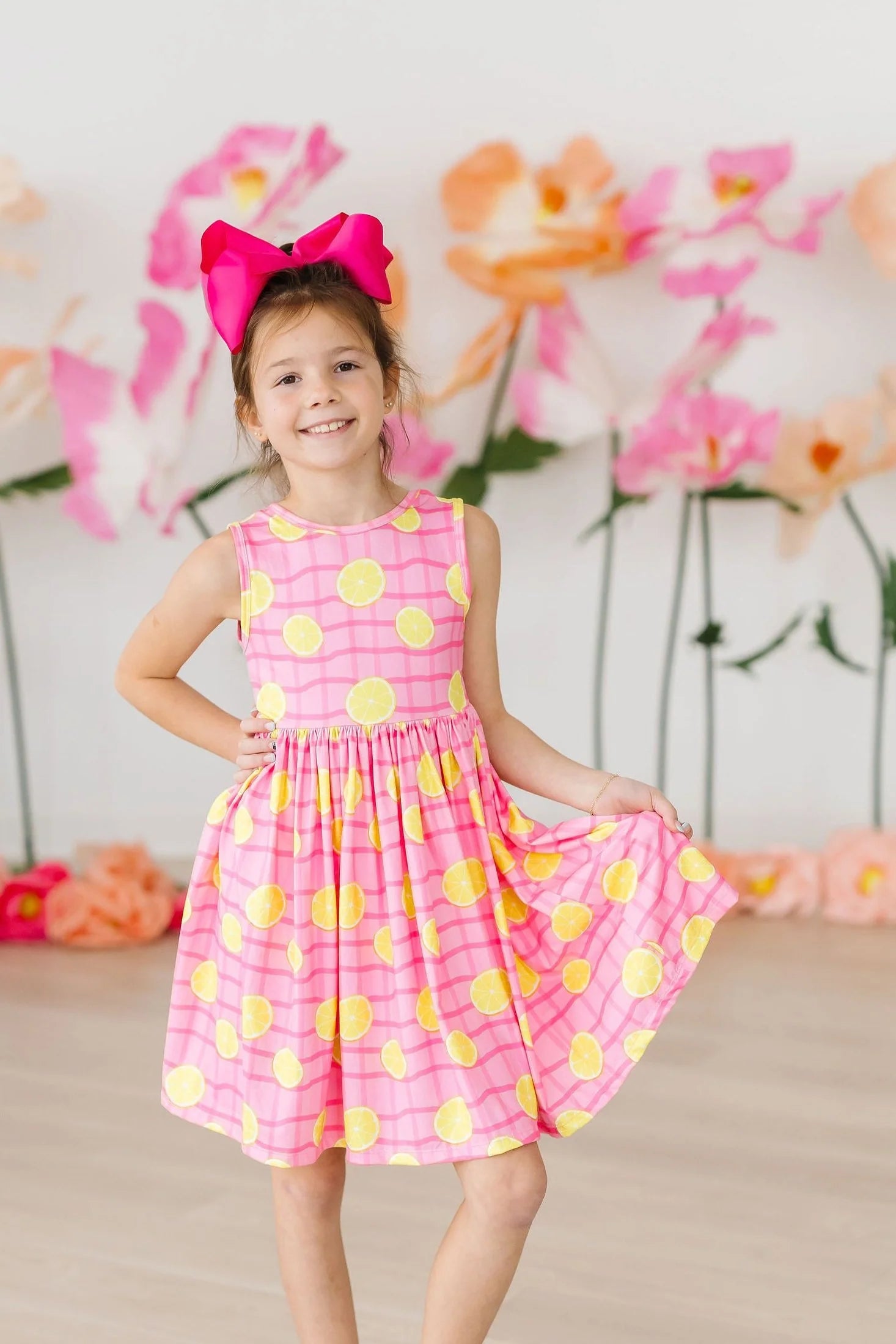 PINK LEMONADE TANK TWIRL DRESS