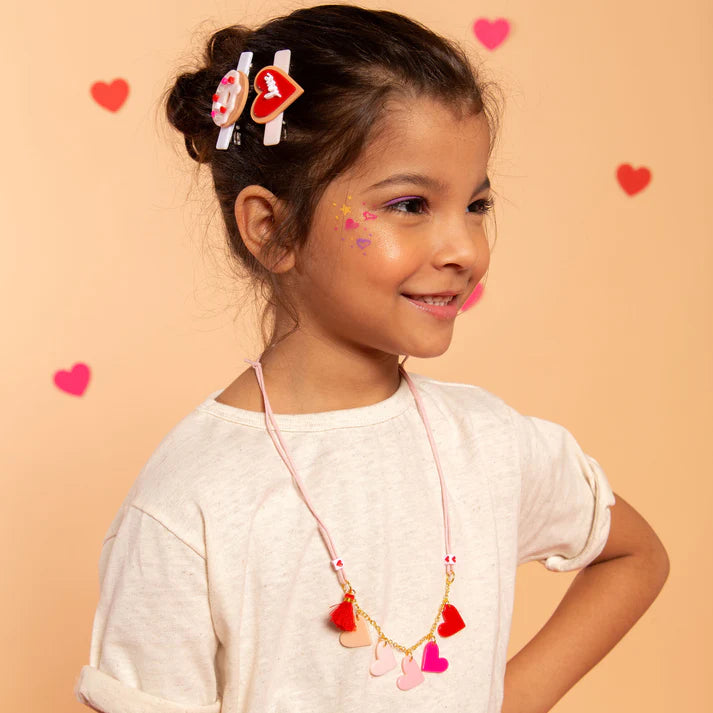 Multi Hearts Pink Shades Necklace