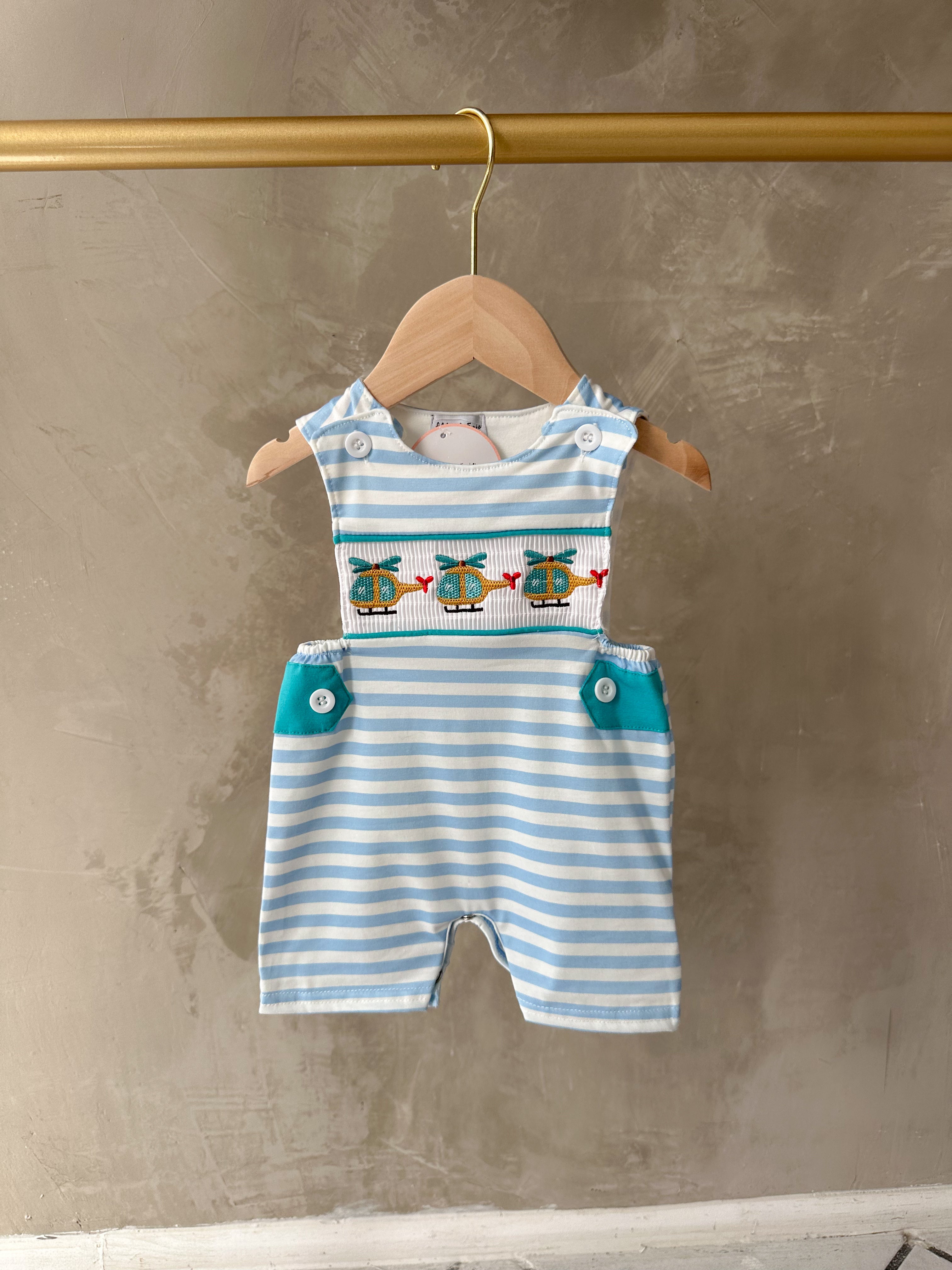 HELICOPTER EMBROIDERY SMOCKED JONJON