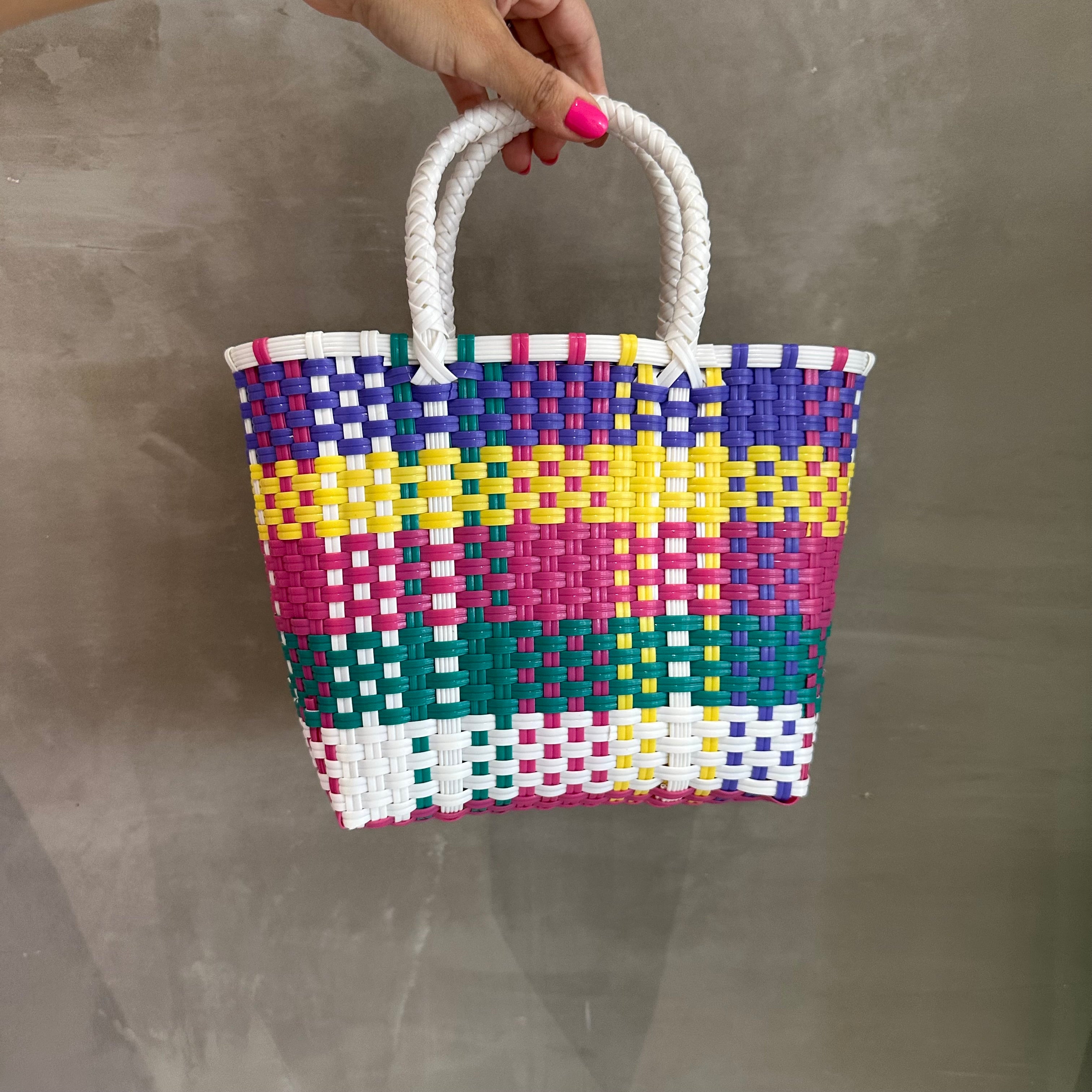 COLORBLOCK WHITE TOTE BAG
