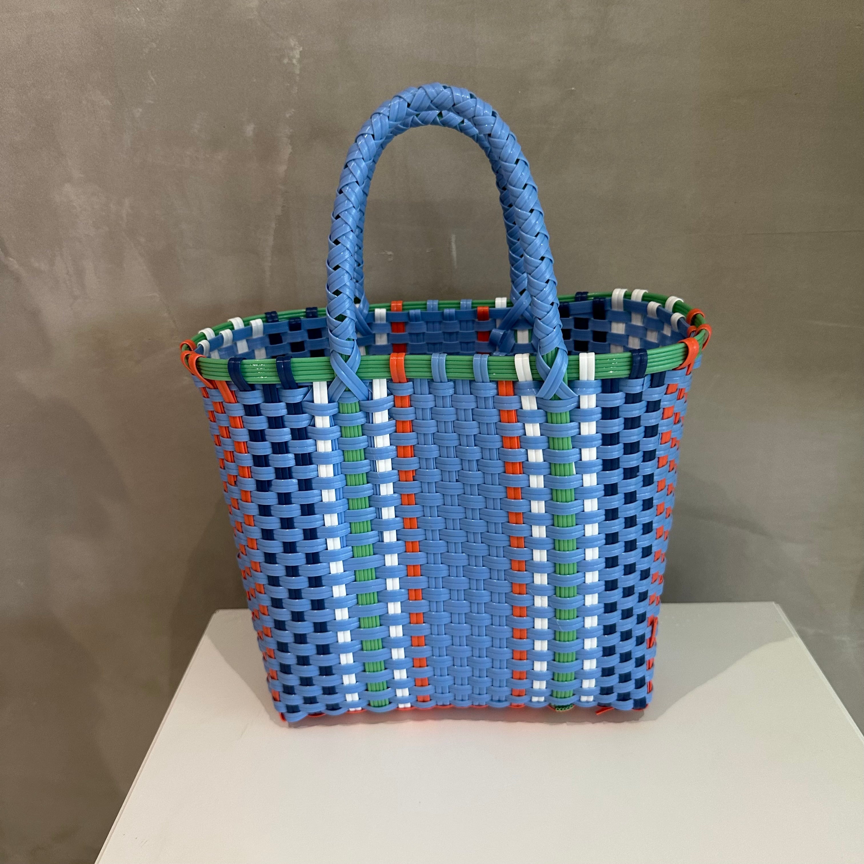 COLORBLOCK BLUE TOTE BAG