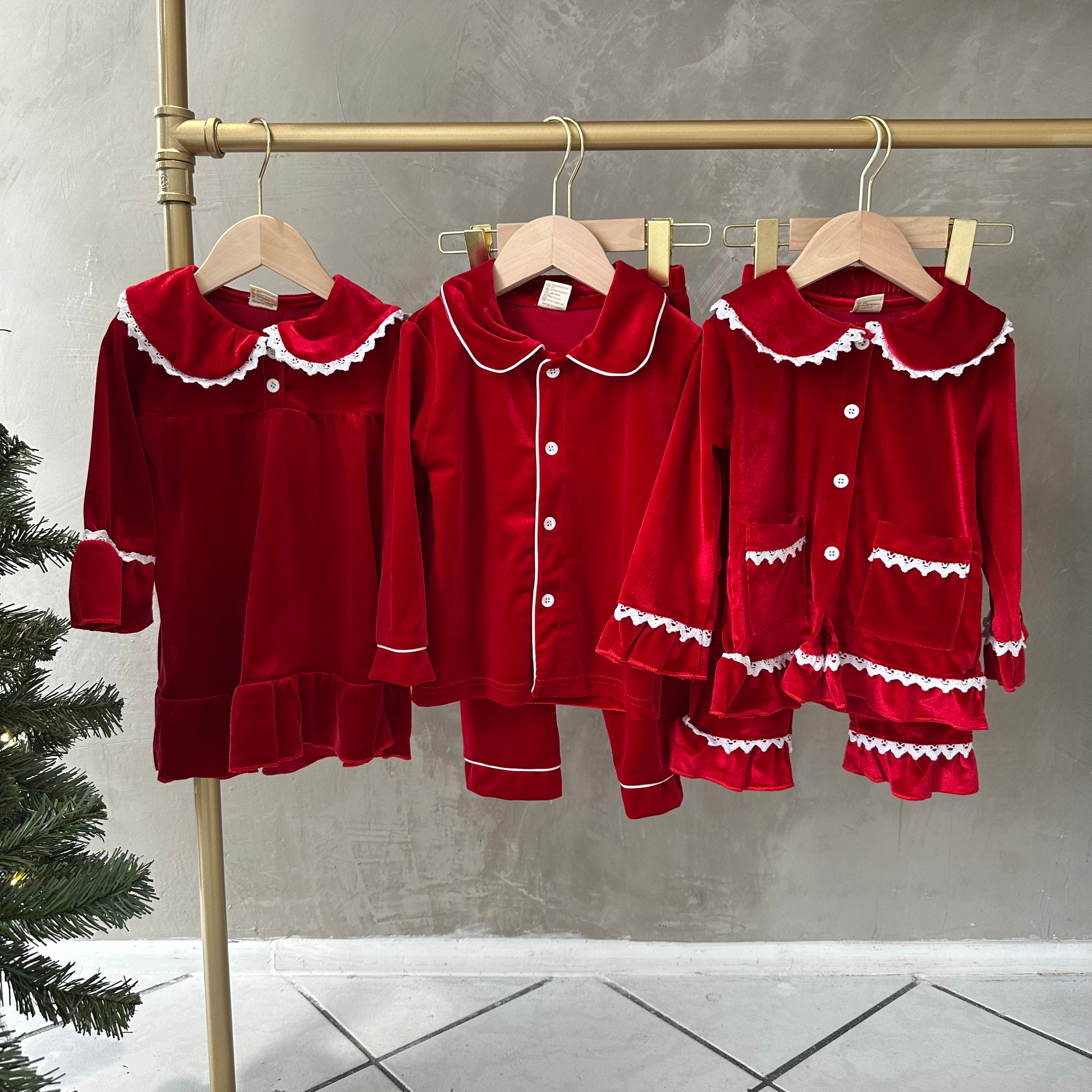 VELVET CHRISTMAS GOWN (2/3t & 5/6y)