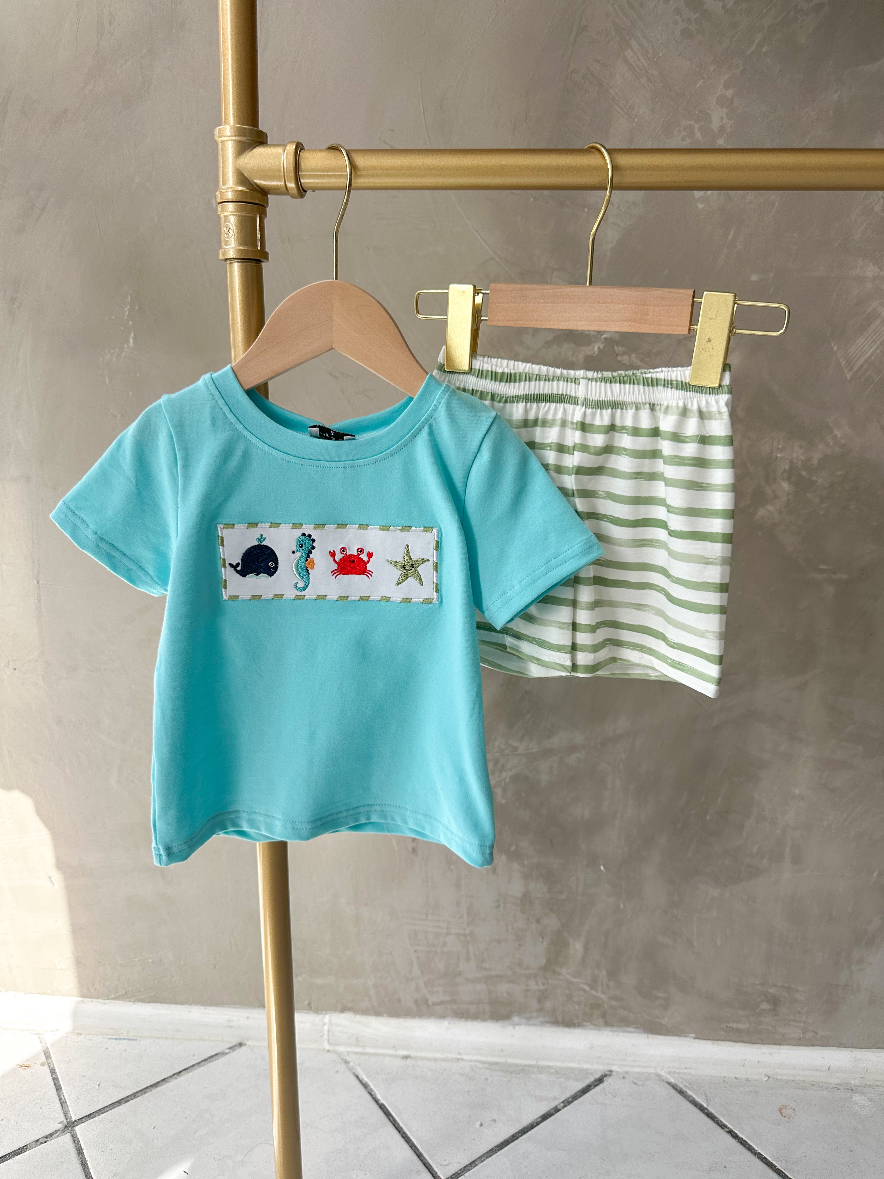 MARINE CREATURES EMBROIDERY SET