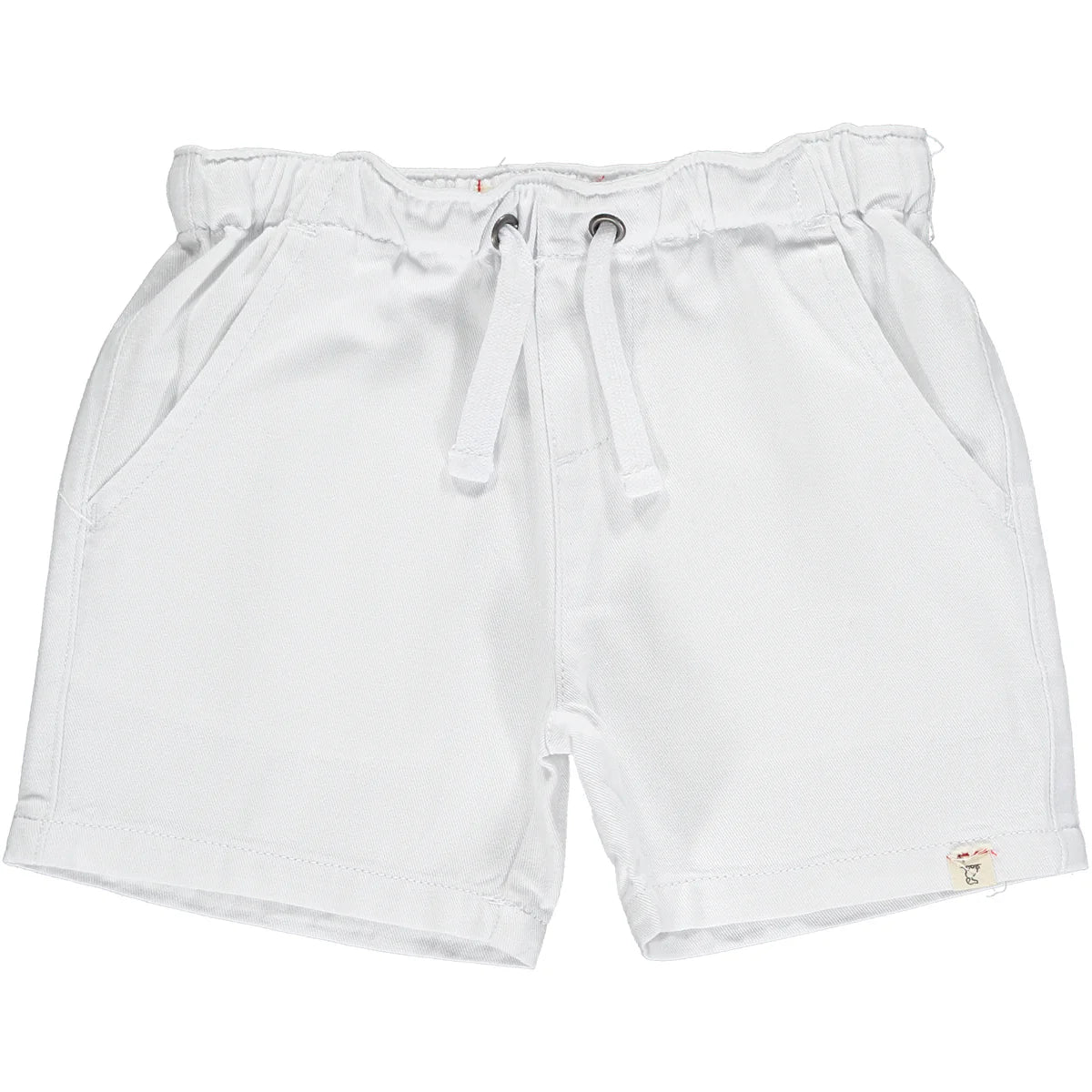 WHITE TWILL SHORTS