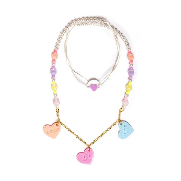 candy hearts necklace