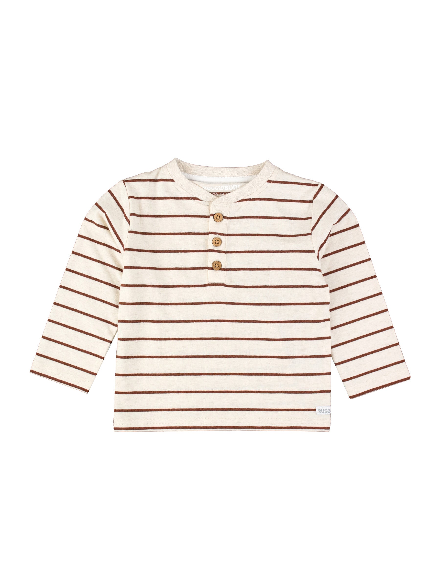 OATMEAL STRIPE LONG SLEEVE HENLEY