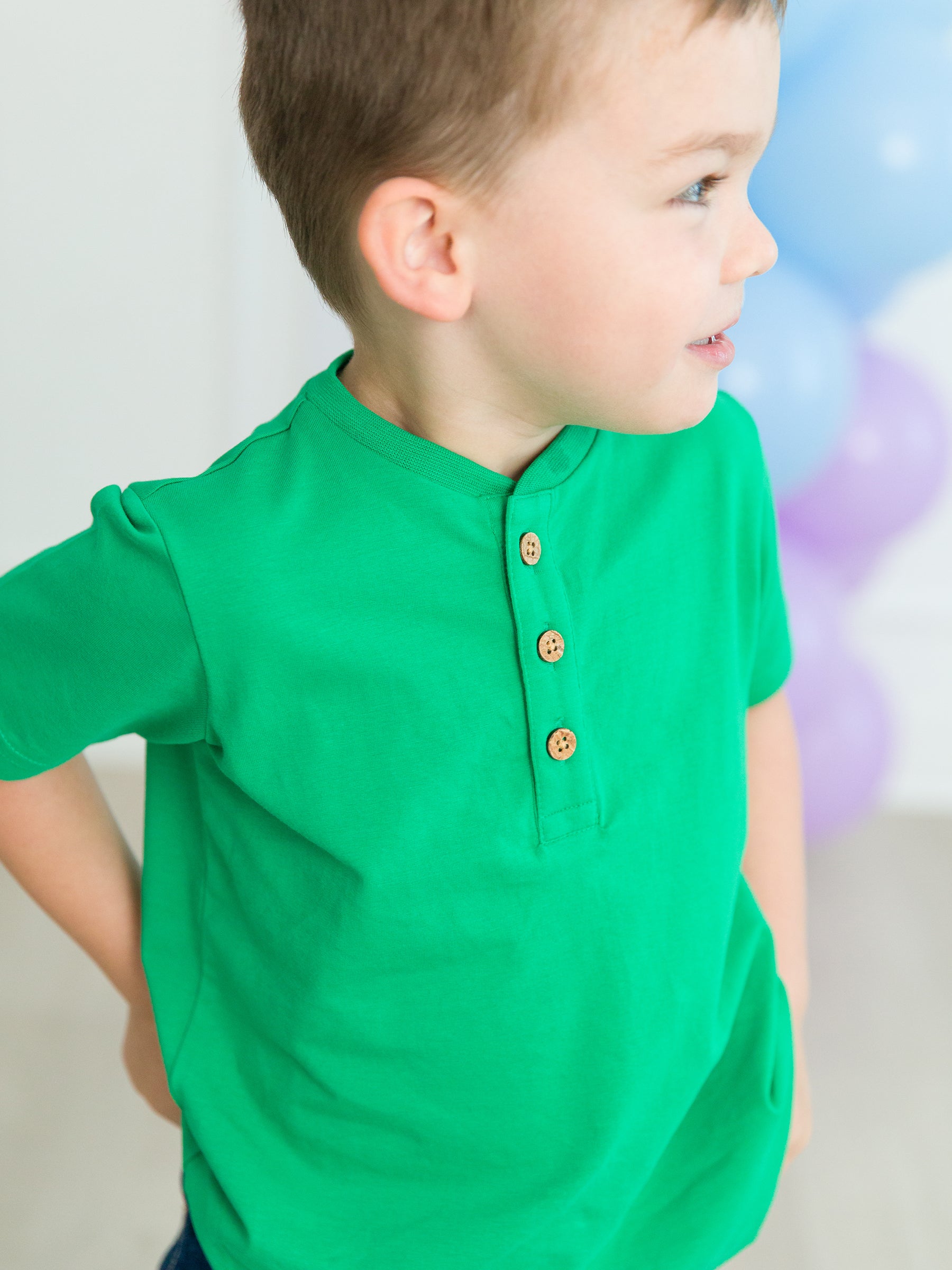 GREEN HENLEY TOP