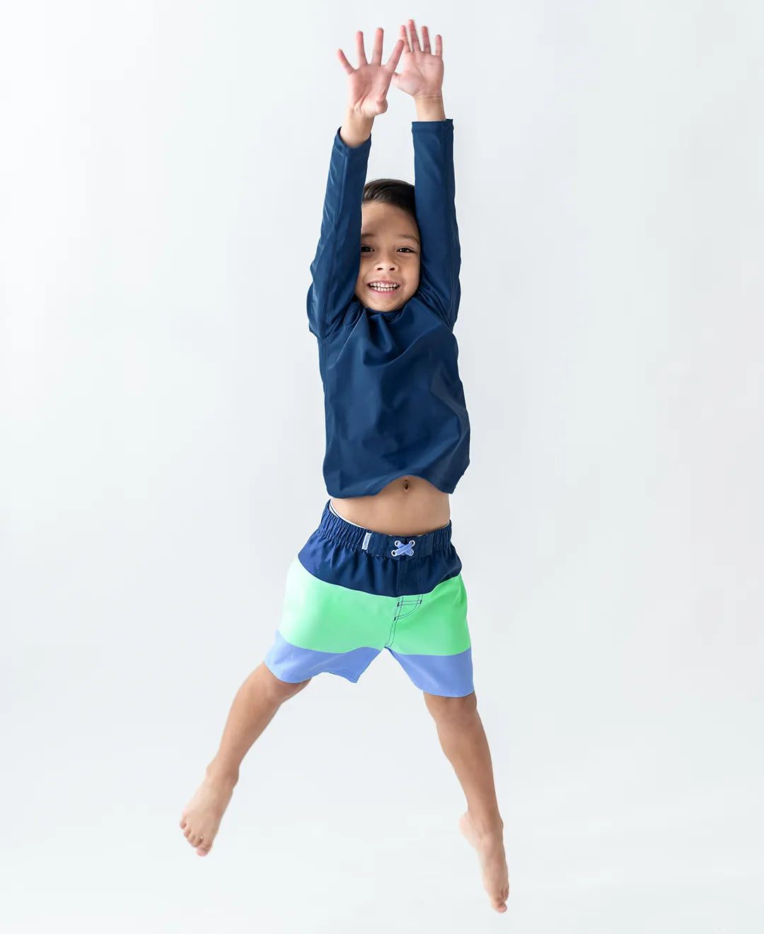 MINT BLUE SWIM TRUNKS 2T 5T